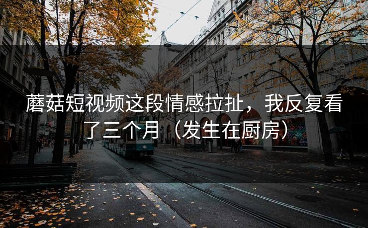蘑菇短视频这段情感拉扯，我反复看了三个月（发生在厨房）